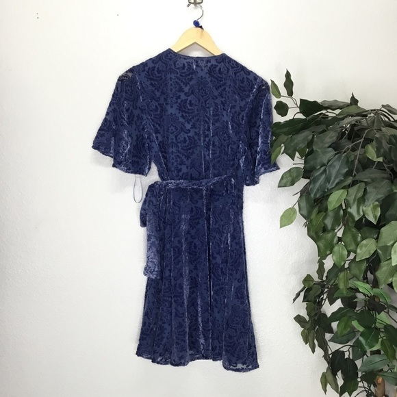 NWOT Miami Velvet Floral Wrap Dress - Picture 7 of 7
